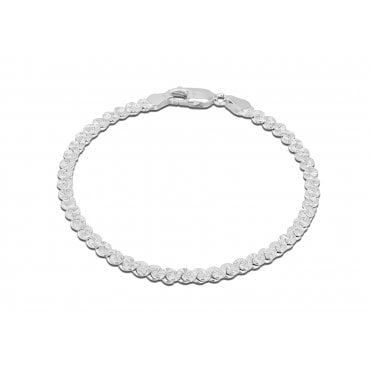 Sterling Silver Fancy Flat S Link Bracelet