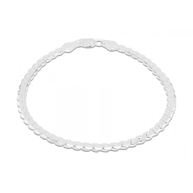 Eternity Sterling Silver Fancy Flat Serpentine Bracelet