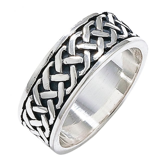 Eternity Sterling Silver Gents Celtic Band Ring Size R