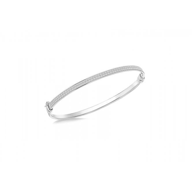 Eternity Sterling Silver Glitter Bangle