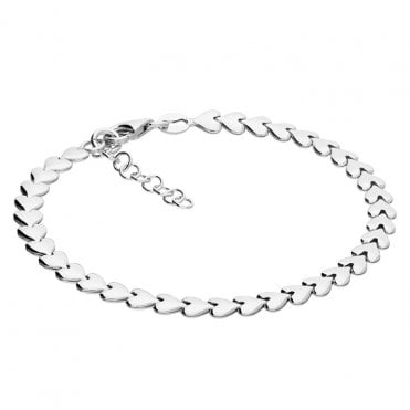 Sterling Silver Hearts Bracelet