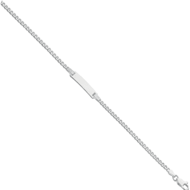 Sterling Silver Kids 6" Curb Identity Bracelet