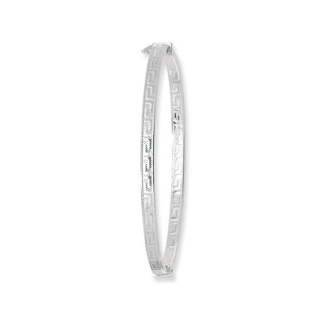Eternity Sterling Silver Ladies Greek Key Bangle