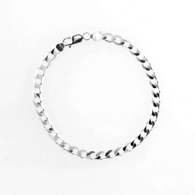 Eternity Sterling Silver Mens Curb Bracelet