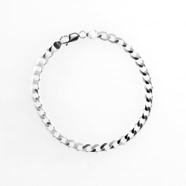 Sterling Silver Mens Curb Bracelet