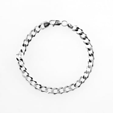 Sterling Silver Mens Curb Bracelet