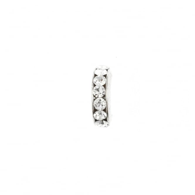 Eternity Sterling Silver Mens Half Band Cubic Zirconia Single Stud Earring