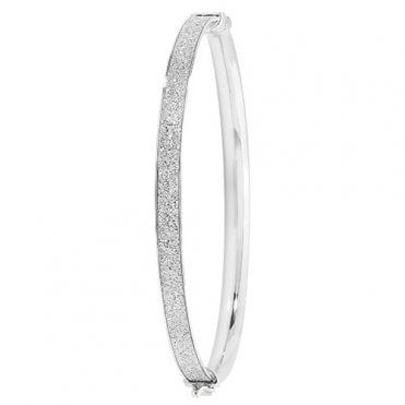 Sterling Silver Moondust Bangle