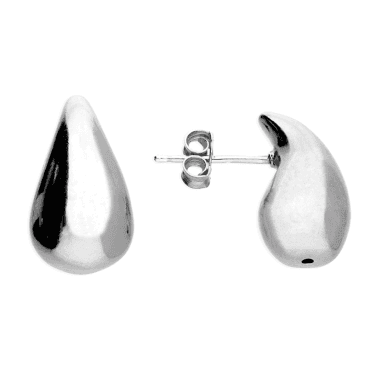 Sterling Silver Pear Shape Stud Earrings