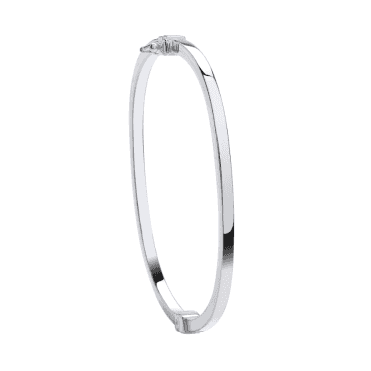 Sterling Silver Plain Square Bangle
