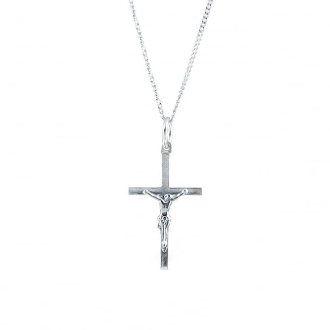 Eternity Sterling Silver Small Crucifix and 16