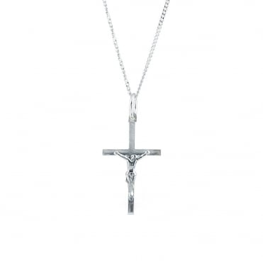 Sterling Silver Small Crucifix and 16" Chain