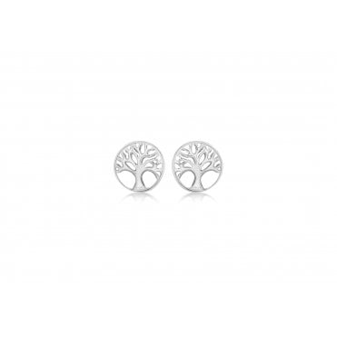 Sterling Silver Small Tree of Life Stud Earrings