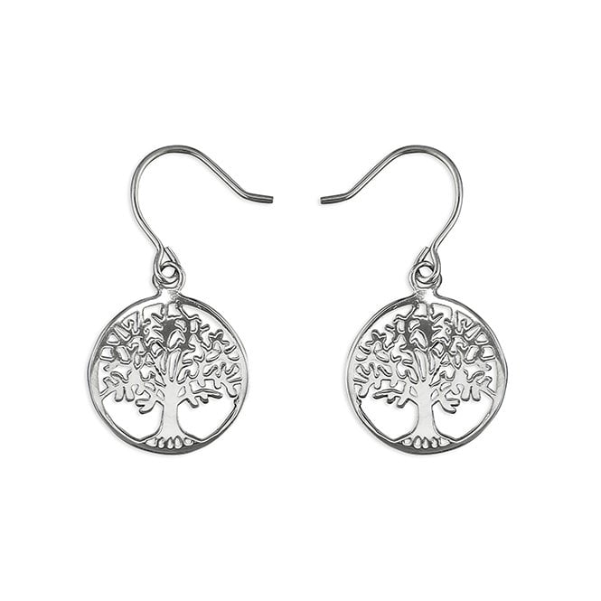 Eternity Sterling Silver Tree of Life Drop Earrings