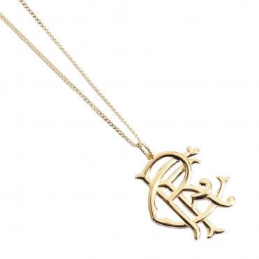 Gold Plated Rangers FC Crest Pendant & 20" Curb Chain