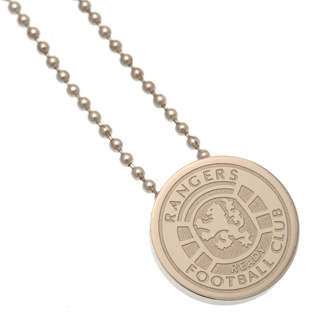 Football Jewellery Rangers FC Stainless Steel Medium Crest Pendant and Chain