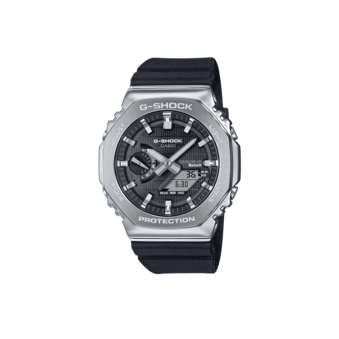G-SHOCK Digital & Analogue Black Dial Stainless Steel Bezel Black Strap Watch GBM-2100-1AER