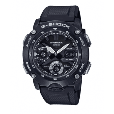 G-SHOCK Digital & Analogue Black Dial White Accents Black Strap Watch GA-2000S-1AER