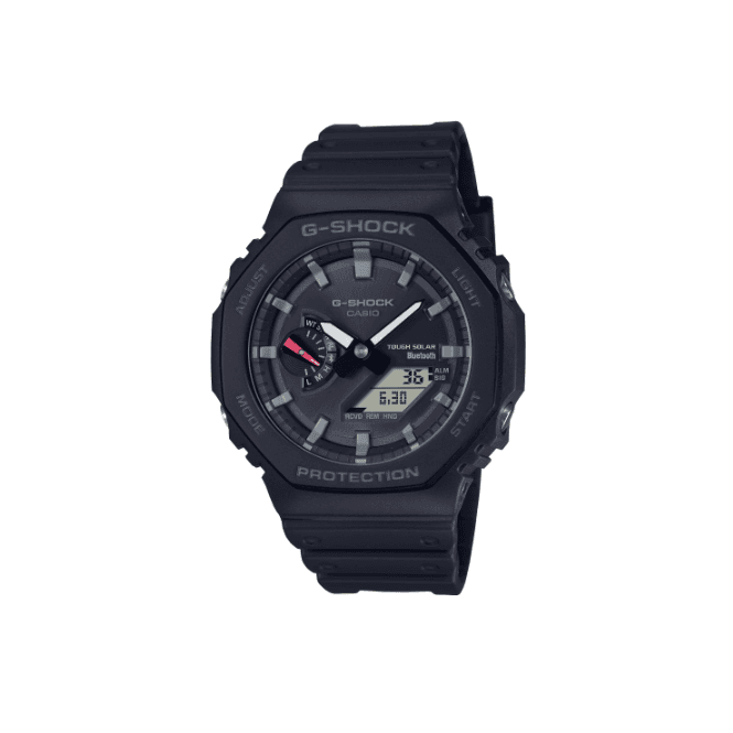 G-SHOCK Digital & Analogue Black Dial with Coloured Accents Black Strap Watch GA-B2100-1AER