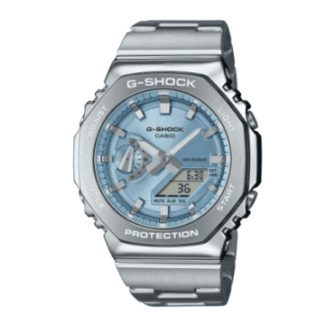 G-SHOCK Digital & Analogue Blue Dial Stainless Steel Bracelet Watch GM-2110D-2AER