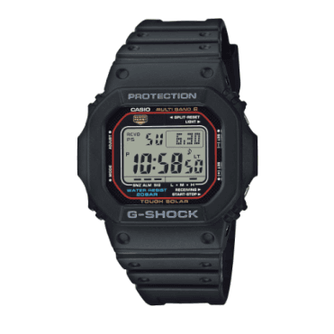 G-SHOCK Digital Display Red Accents Black Strap Watch GW-M5610U-1ER