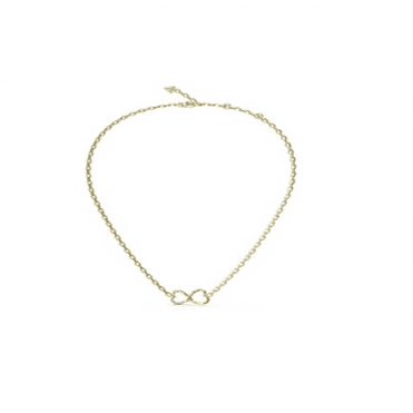 Gold Plated Mon Amour Two Hearts Necklace UBN04616YG