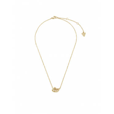 Ladies Gold Plated Crystal Heart Links Necklace JUBN06 013JW YG