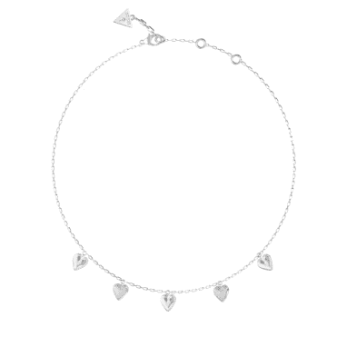Ladies Rhodium Plated Heart Charm Necklace JUBN06 081JW RH