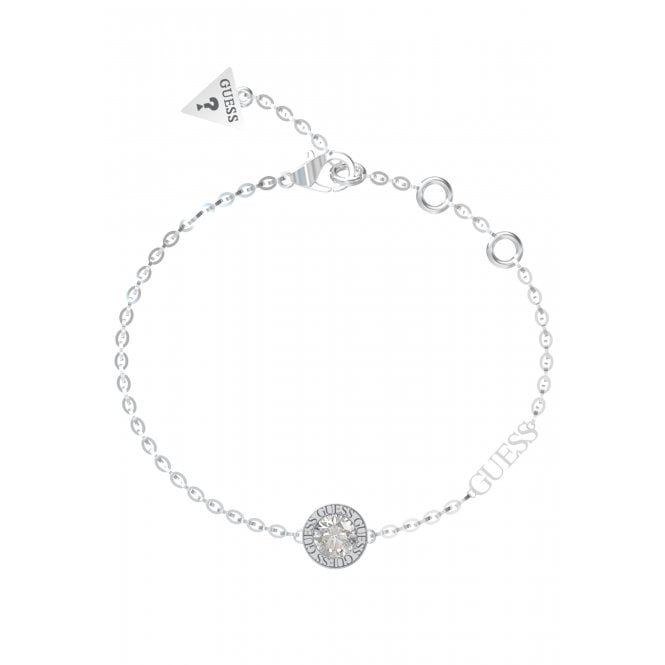 Guess Rhodium Plated Clear Charm Bracelet JUBB02 246JW RH L