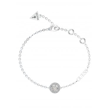 Rhodium Plated Clear Charm Bracelet  JUBB02 246JW RH L