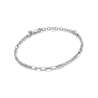 Sterling Silver Belcher Paper Link Bracelet DL702