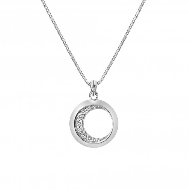 Hot Diamonds Sterling Silver Celestial Moon Topaz & Diamond Set Necklace DP860