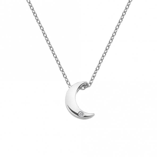 Hot Diamonds Sterling Silver Diamond Set Crescent Pendant and Chain DP723