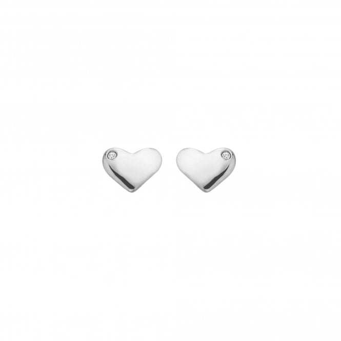 Hot Diamonds Sterling Silver Diamond Set Heart Stud Earrings DE779