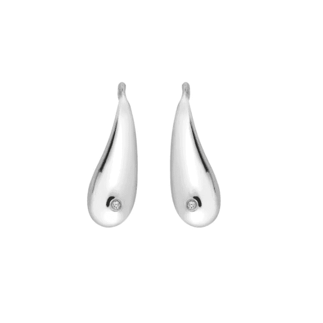 Hot Diamonds Sterling Silver Diamond Set Hook Drop Earrings DE786