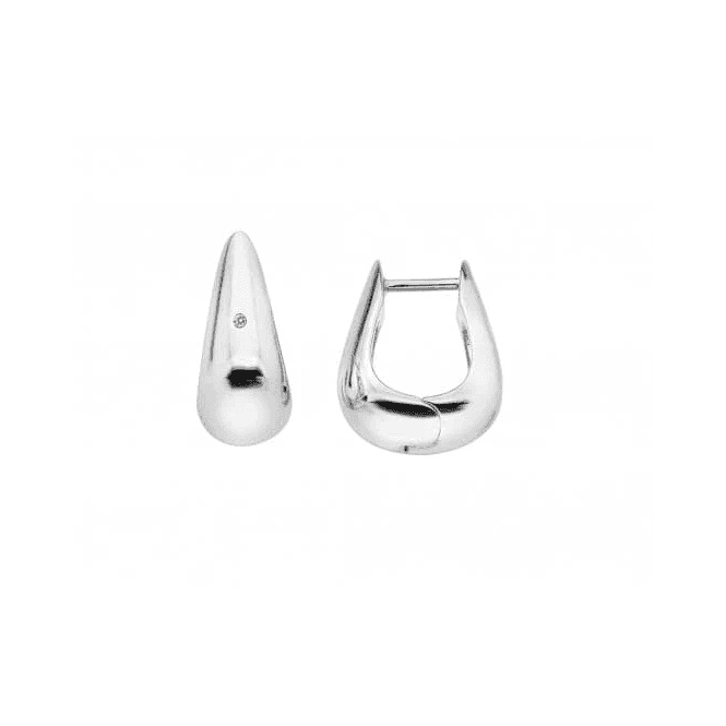 Hot Diamonds Sterling Silver Diamond Set Huggie Earrings DE793