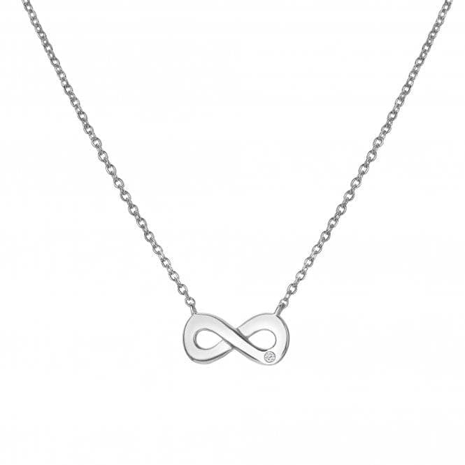 Hot Diamonds Sterling Silver Diamond Set Infinity Pendant & Chain DP893