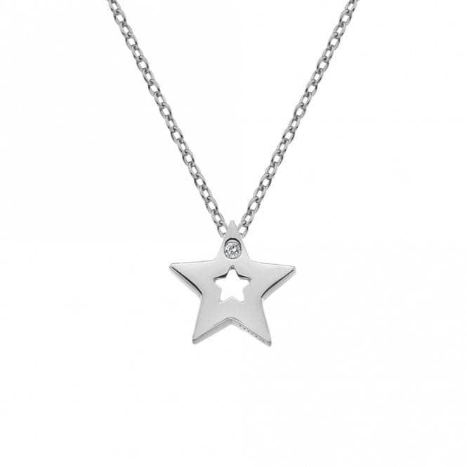 Hot Diamonds Sterling Silver Diamond Set Star Pendant & Chain DP722