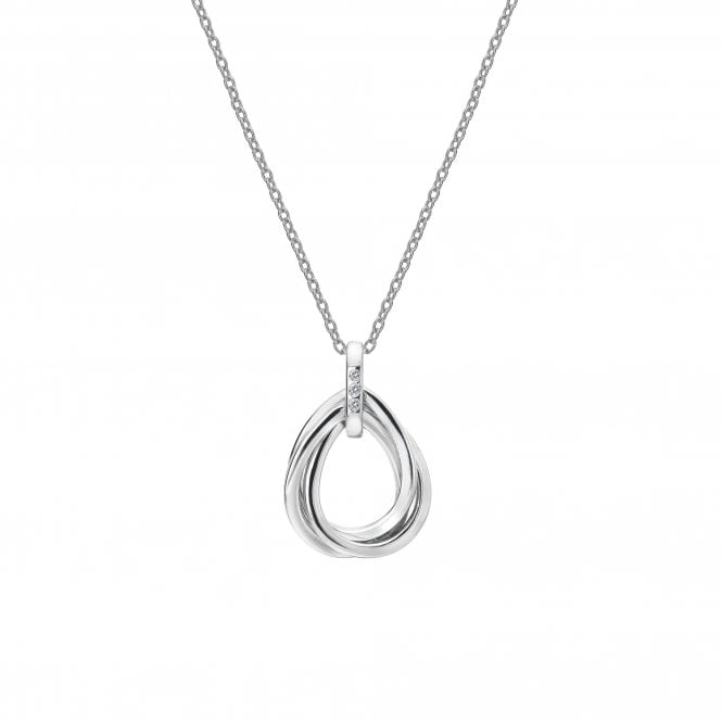 Hot Diamonds Sterling Silver Diamond Set Trio Teardrop Pendant DP779