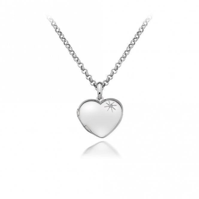 Hot Diamonds Sterling Silver Heart Locket & Chain DP495