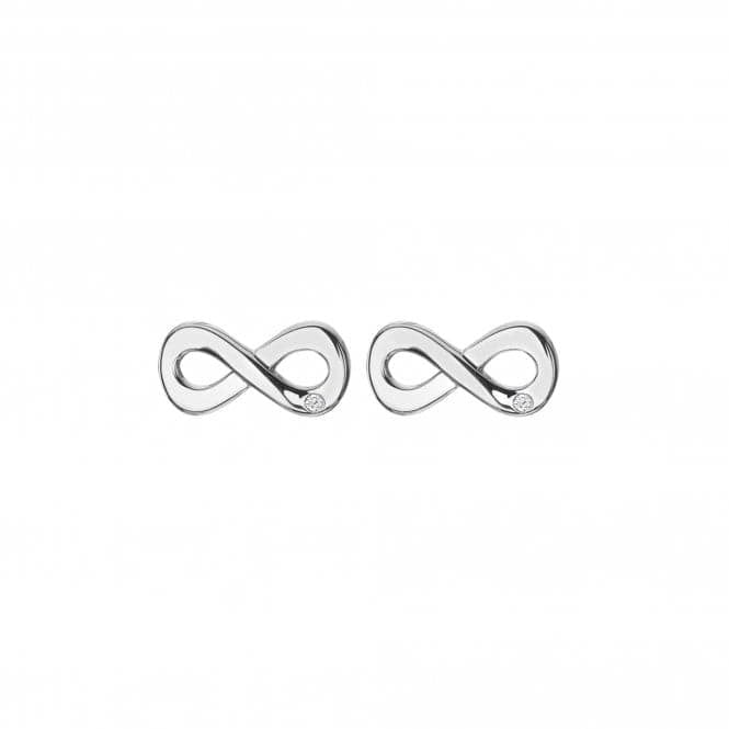Hot Diamonds Sterling Silver Infinity Diamond Set Stud Earrings DE710