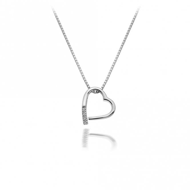 Hot Diamonds Sterling Silver Open Heart Pendant & Chain DP100