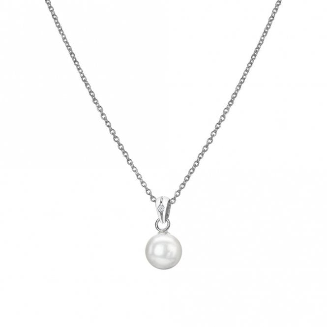 Hot Diamonds Sterling Silver Pearl Pendant & Chain DP895