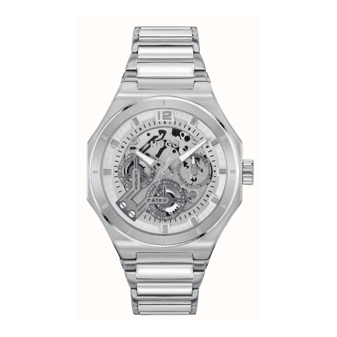 Hugo Mens #GRAIL SKELETON Round Skeleton Dial Bracelet Watch 1530377