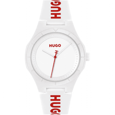 Mens #LITFORHIM Round White Dial with Silicone Strap Watch  1530345