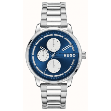 Mens #STAMP MULTI Round Blue Chronodial Bracelet Watch 1530386
