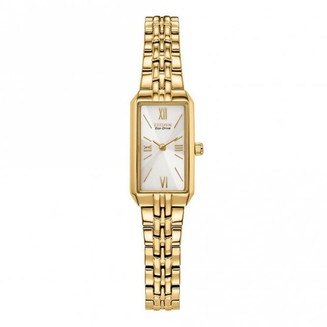 Citizen Ladies Silhouette Gold Tone Eco-Drive Watch EG2693-51P