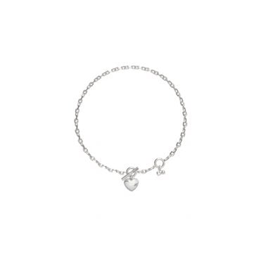 Ladies Guess In My Heart Rhodium Plated T-Bar Necklace UBN04494RH