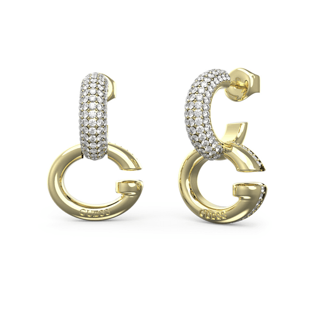 Guess Ladies Oh My G Gold Plated Crystal Drops UBE04521YG
