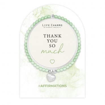 Affirmations Green Thank You So Much Bracelet